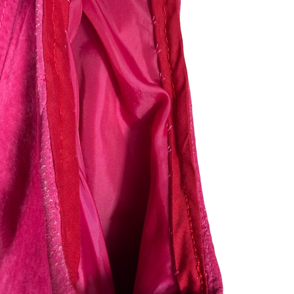 Christopher & Banks Magenta Pink Suede Leather Vest Button Front XL Vintage - Picture 4 of 15